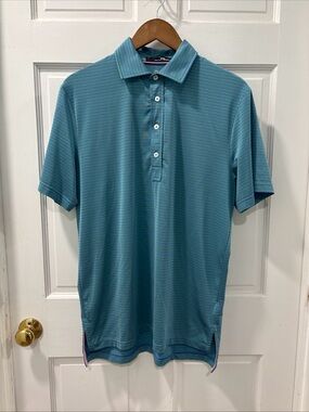 Ralph Lauren RLX Men’s Golf Performance Polo Size Small Blue/Green Stripe NWOT